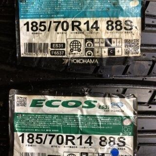 新品 YOKOHAMA ECOS ES31 185/70R14 14インチ 夏タイヤ 4本 ノート 