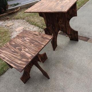 【取引決定】木製アウトドアテーブル【ほぼ未使用】折り畳み