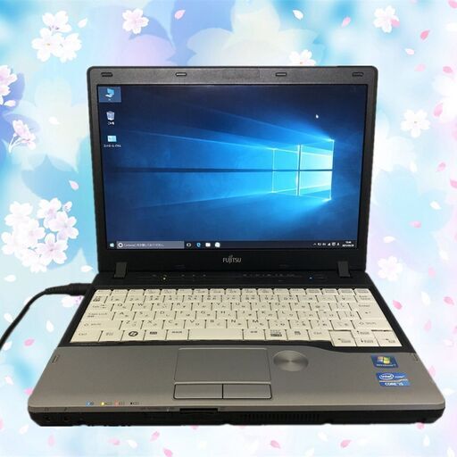 【送料無料】軽量モバイル ノートパソコン 中古 12.1型 富士通 P772/E 第3世代Core i5 4GB 320GB 無線LAN Windows10 LibreOffice