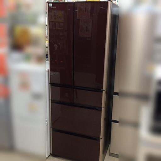 J510 6か月保証付き！ HITACHI 日立 ノンフロン冷凍冷蔵庫 R-XG4300G（XT） 430L クリスタルブラウン 2017年製 クリーニング 動作確認済み