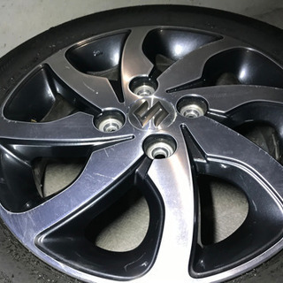  パレット SW 純正アルミ タイヤセット 165/55R14 ブリヂストン 2018年製 4本 スズキ ワゴンR ラパン スペーシア 純正ホイール 国産 MK21S