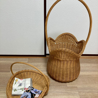 【美品】Wicker バスケット