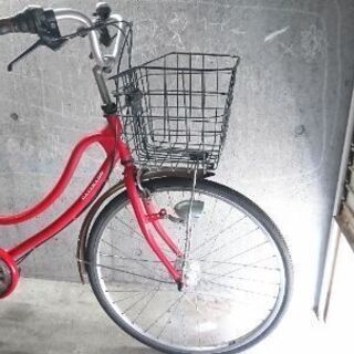 自転車中古 PATERA 外装6段変速 オートライト カゴ鍵付き タイヤ27