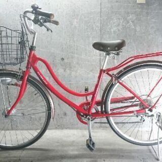 自転車中古 BOULMICH 内装3段変速 オートライト カゴリアキャリア付き