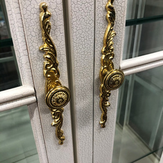 飾り棚 ショーケース アンティーク調 ガラス 鏡 