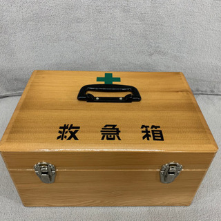 救急箱 雑貨 掃除済 薬箱 木 ボックス BOX