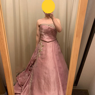 カラードレス　くすみピンク　ウェディング　セレモニー