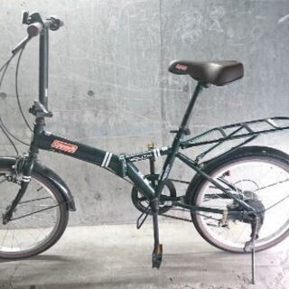 折りたたみ自転車中古 Coleman コールマン 外装6段変速 ライトリアキャリア付き タイヤ20インチ