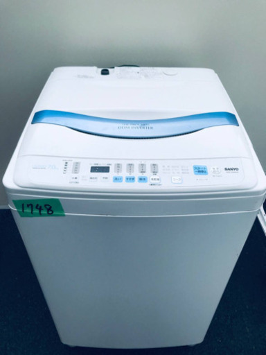 ②‼️7.0kg‼️1748番 SANYO✨全自動洗濯機✨ASW-700SB‼️