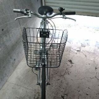 自転車中古 AFFICHE 外装6段変速 オートライト カゴ付き 鍵新品 タイヤ