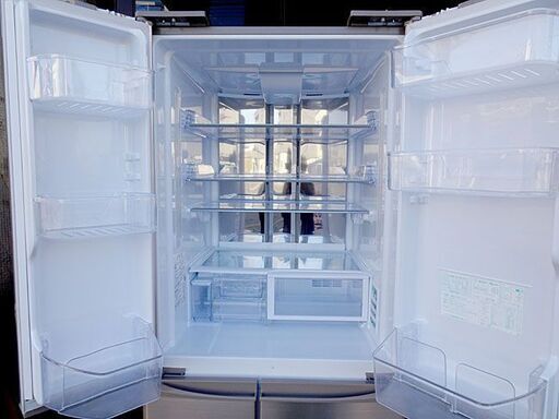 ☆SHARP/シャープ☆ノンフロン冷蔵庫 プラズマクラスター搭載 自動製氷 フレンチドア 465L■SJ-XF47A-T■2015年