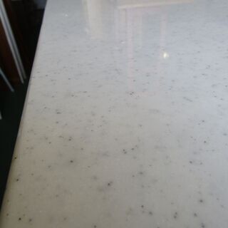 N2410 キッチンカウンター 両側 収納棚 天板 大理石 レンジ台 家具 食器棚 横幅181ｃｍ 高さ103ｃｍ 大型 キッチン収納 中古 引取限定