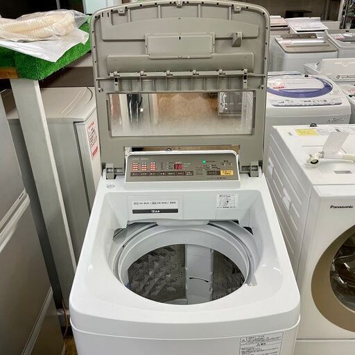 超美品【 Panasonic 】パナソニック 洗濯10.0kg 全自動洗濯機 フラットフェイス 即効泡洗浄 エコナビ搭載 NA-FA100H3