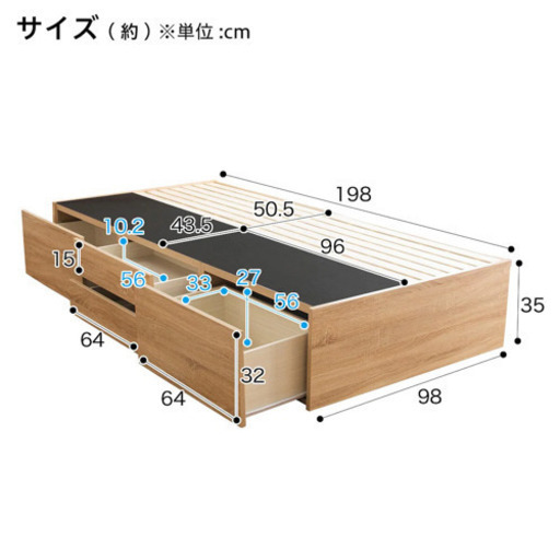 ニトリ　シングルベッド　使用1年