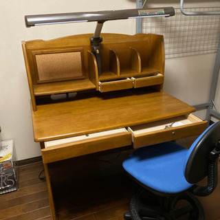 【ネット決済】木製学習机　椅子