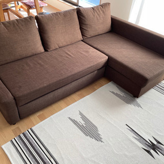 IKEA ソファベッド 3P L型 収納あり
