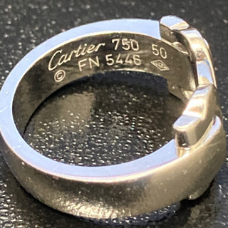 美品☆ カルティエ C2リング 10号 ホワイトゴールド