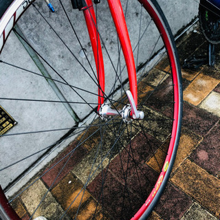 MAVIC【赤リム】Dura-Ace7700ハブ 手組ホイール前後