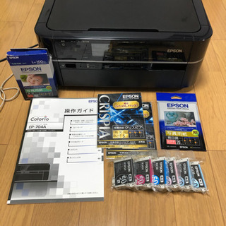 プリンター　EPSON EP-704  ブラック　純正インク、付...