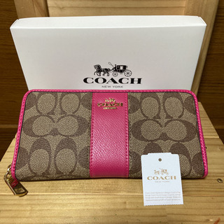 ❤️ COACH コーチ 正規品 長財布 ピンクルビー