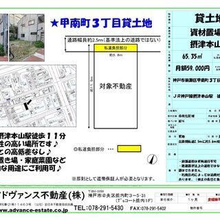 貸土地 JR摂津本山駅から約徒歩10分のレア情報です♪　家庭菜園...