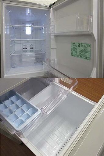 ss1929　中古　三菱　ノンフロン冷凍冷蔵庫　MR-P15C-S　146LMITSUBISHI　2ドア　右開き　ピュアシルバーLED照明　冷蔵庫　冷凍庫　スリム　幅48cm
