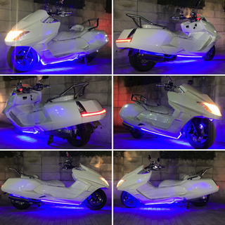 オールホワイトカラー‼︎【YAMAHA マグザム】LEDブルー‼︎ エアロパーツ‼︎ オールホワイトカラー‼︎【YAMAHA マグザム】LEDブルー‼︎ エアロパーツ‼︎