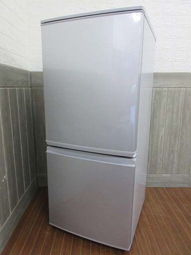 ss1932　シャープ　ノンフロン冷凍冷蔵庫　SJ-D14C-S　137LSHARP　2ドア　冷蔵庫　冷凍庫　シルバー　幅48cmつけかえどっちもドア　耐熱トップテーブル　取扱説明書付き