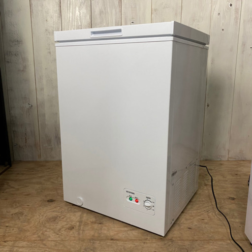 Y出【未使用・高年式】 アイリスオーヤマ 上開き式 冷凍庫 ICSD-10A-W 2020年製 説明書付き ノンフロン チェストフリーザー 菊HG