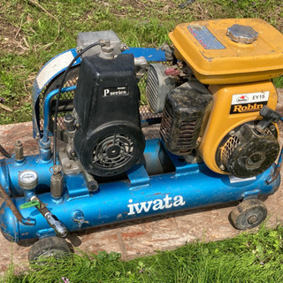 中古 IWATA /イワタ ガソリンエンジン式 エアー コンプレッサー塗装機  静岡県 富士市溌 中古 IWATA /イワタ ガソリンエンジン式 エアー コンプレッサー塗装機