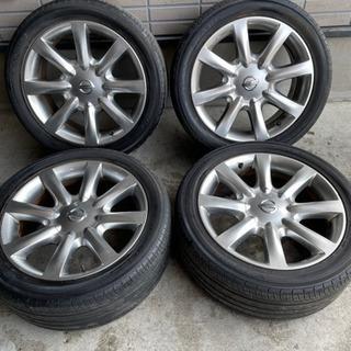 日産純正美品アルミ245/45R18 シーマ