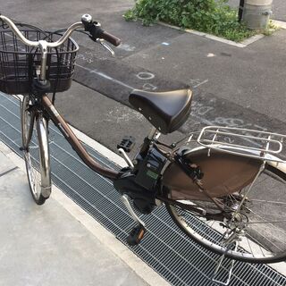 地域限定送料無料 パナソニック ビビ DX 新基準 子供乗せ 16AH 茶