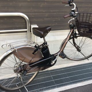 地域限定送料無料　ビビ　DX　16AH　子供乗せ　シルバー　神戸市　電動自転車 地域限定送料無料 パナソニック ビビ DX 新基準 子供乗せ 16AH 茶