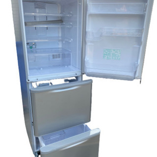 2019年製 シャープ SHARP 冷蔵庫(幅60.0cm) 350L 両開き 3ドア シルバー系 SJ-W351E-S[0331c)