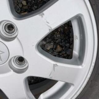 155/65R14　アルミホイール　ダイハツ純正　4本セット　(タイヤ付き) 中古アルミ＆タイヤ】ダイハツ 純正アルミ＆新品タイヤ4本セット