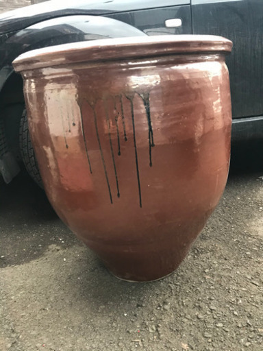 瓶、水瓶、水溜め、漬け物樽、常滑焼風瓶、ガーデニング雑貨、鉢カバー