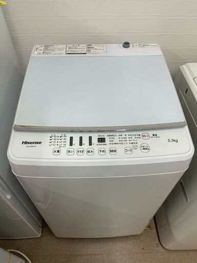 ■都内近郊無料で配送、設置いたします■2018年製　風乾燥付き洗濯機　ハイセンス　HW-G55A-W　5.5キロ■HI06