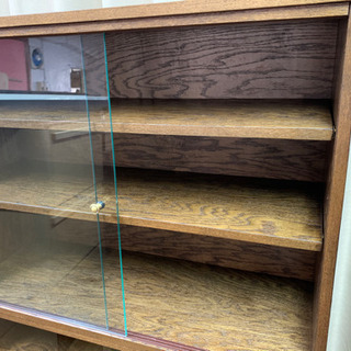 【値下げしました】レトロ 食器棚 アメリカ アジアン 棚 チェスト ケース ショーケース ビンテージ