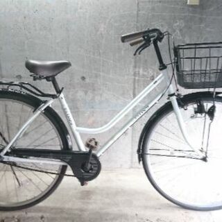 自転車中古 ELEANOR カゴリアキャリア付き 鍵新品 タイヤ...