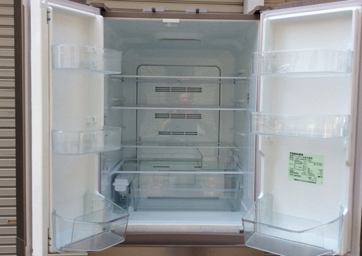 6ドア冷蔵庫(458L)　 東芝　GR-J460FC　2016年製　 中古品 6ドア冷蔵庫(458L) 東芝 GR-J460FC 2016年製 中古品