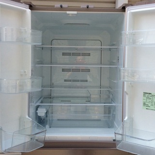 【RKGRE-614】特価！東芝/458L 5ドア冷凍冷蔵庫/GR-J460FC(N)/中古品/2015年製/当社より近隣無料配達！ RKGRE-614】特価！東芝/458L 5ドア冷凍冷蔵庫/GR-J460FC(N)/中古品/2015