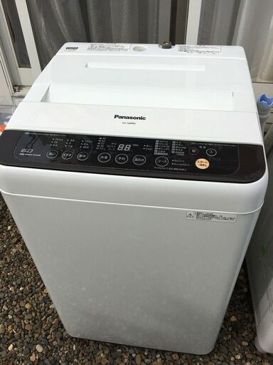 パナソニック 洗濯機 NA-F60PB9 6kg 2016年製 槽カビ予防 槽洗浄