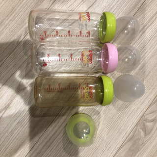 【ネット決済】哺乳瓶(3本セット)と柔らかいエプロン(八枚)