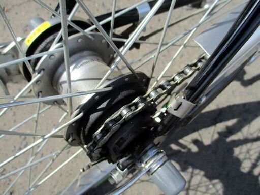 自転車 26インチ シティサイクル 5段変速 ライト カギ カゴ有り