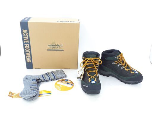 未使用 mont-bell モンベル トレッキングシューズ タイオガブーツワイド 25.5㎝ 靴下付き
