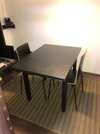 【美品】IKEA ダイニングテーブル3点セット【値段交渉可】