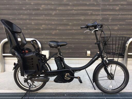 地域限定送料無料　ヤマハ　パスバビー　三人乗り　新基準　20インチ　子供乗せ　黒　ビッケ　ギュットアニーズ　神戸市　電動自転車