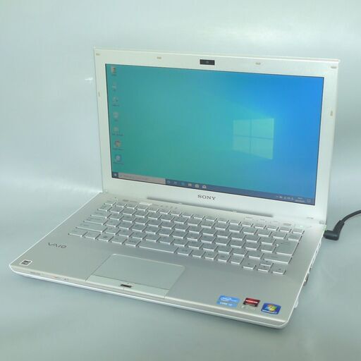 送料無料 SSD128GB ノートパソコン 中古動作美品 13.3型 SONY VPCSB47FJ Core i3 4GB DVDRW 無線 Bluetooth WiMAX Windows10 LibreOffice