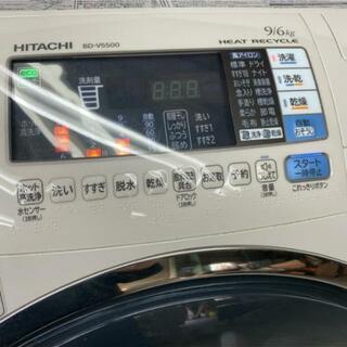美品 日立ドラム式洗濯乾燥機9.0kg ヒートリサイクル BD-V5500R
