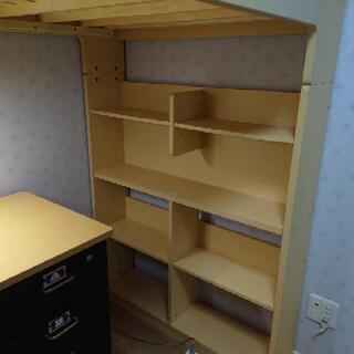 【KOIZUMI】システムベッド★学習机（ライト）★本棚★ハンガーラック付🌸新生活🌸